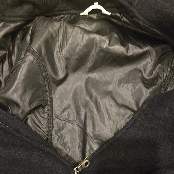 MK Mountain Khakis Lodge Merino Wool Hooded Insulated Jacket Navy Blue Medium - Picture 6 of 11